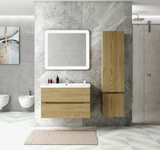 Шкаф подвесной Art&Max Techno 40x160см правый дуб мадейра янтарь AM-Techno-1600-AC-SO-LW674-R